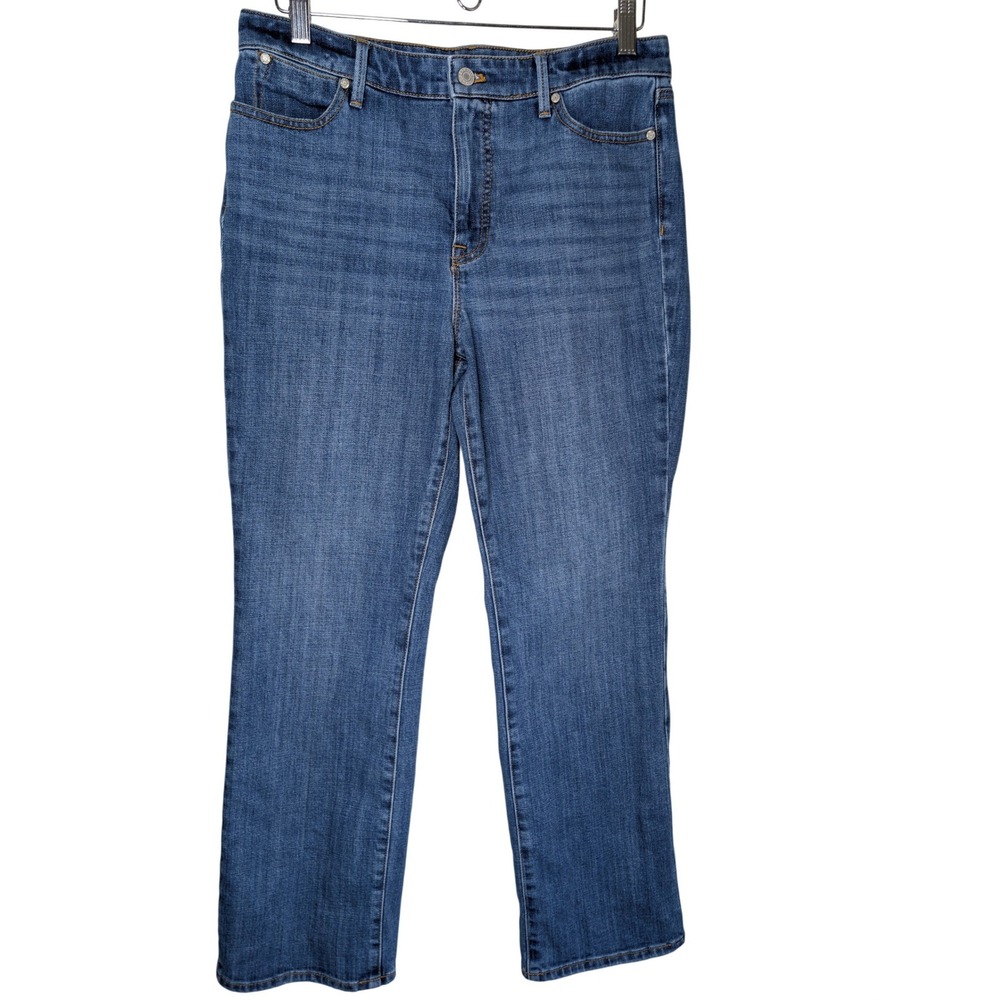 Talbots‎ Barely Boot Jeans Womens 10P Petite Medium Wash Blue Stretch Denim